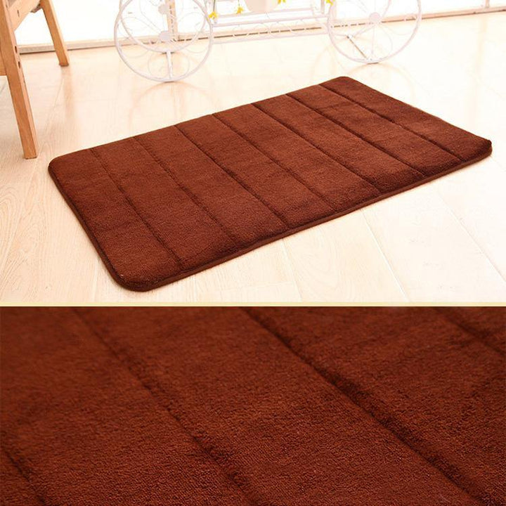 Honana WX-336 New Thickened Coral Velvet Memory Foam Slow Rising Rug Bathroom Mat Soft Non-slip Plush Floor Carpet - MRSLM