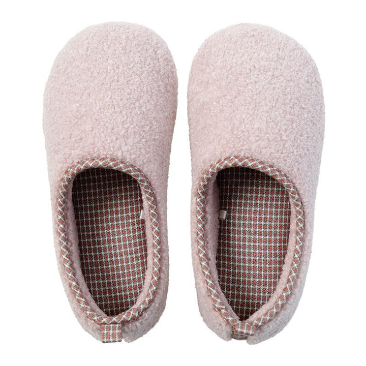 Men And Women Couple Bag With Thick Plush Cotton Slippers - MRSLM