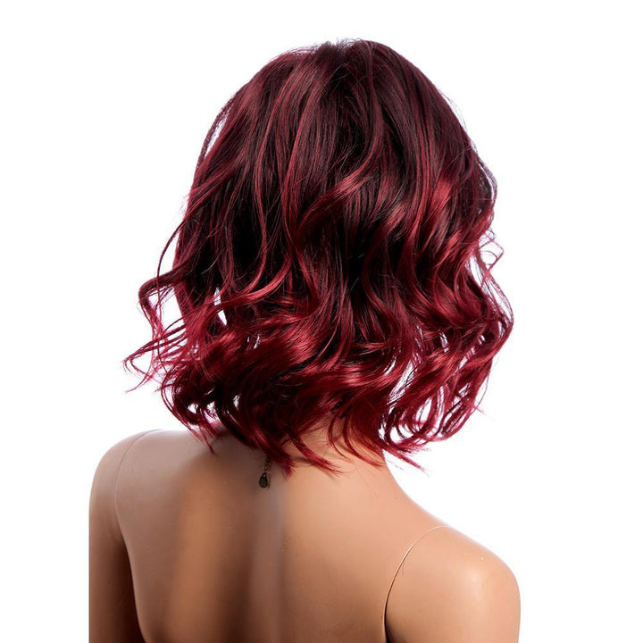 14 Inch Short Curly Synthetic Hair Wigs KANEKALON Side Bang Fashion Lady Women - MRSLM