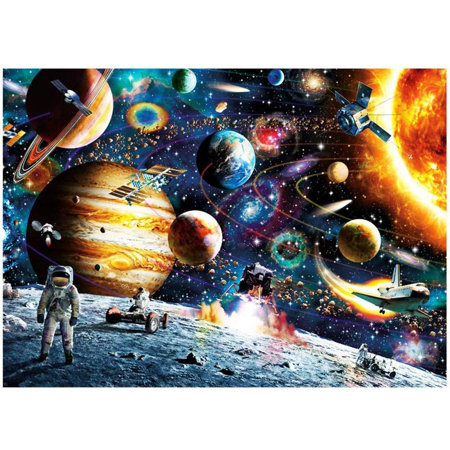 1000 Pieces DIY Space Traveler Scene Flat Paper Jigsaw Puzzle Decompression Educational Indoor Toys - MRSLM
