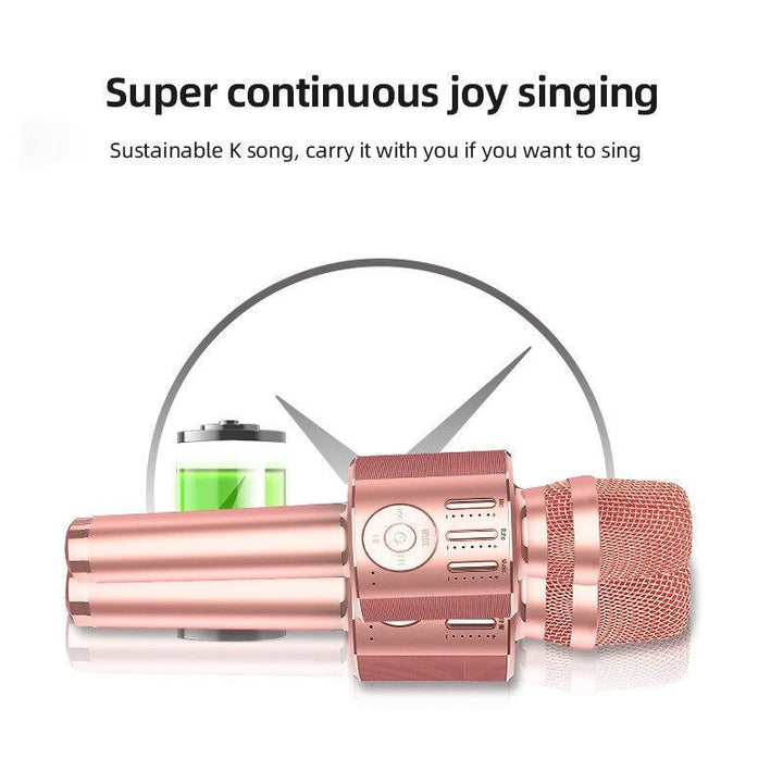 H35 bluetooth Microphone Karaoke Multiple Modes Long Battery Life Ergonomics Design Beautiful Sound Widely Compatible Microphone - MRSLM