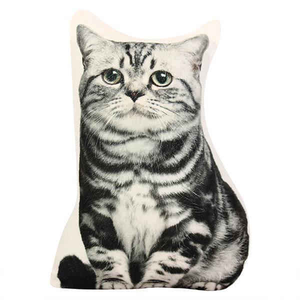 Creative 3D Cute Animal Cat Dog Shape Throw Pillow Plush Soft Sofa Car Office Cushion Gift - MRSLM