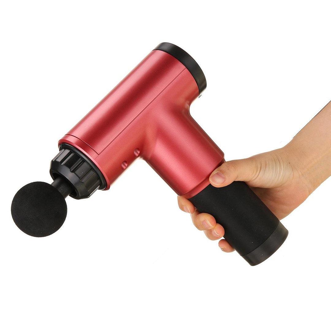 7200rpm 2500mah Handheld Electric Fascia Massager 6 Speeds Muscle Pain Relief Therapy Device W/ 4 Head - MRSLM