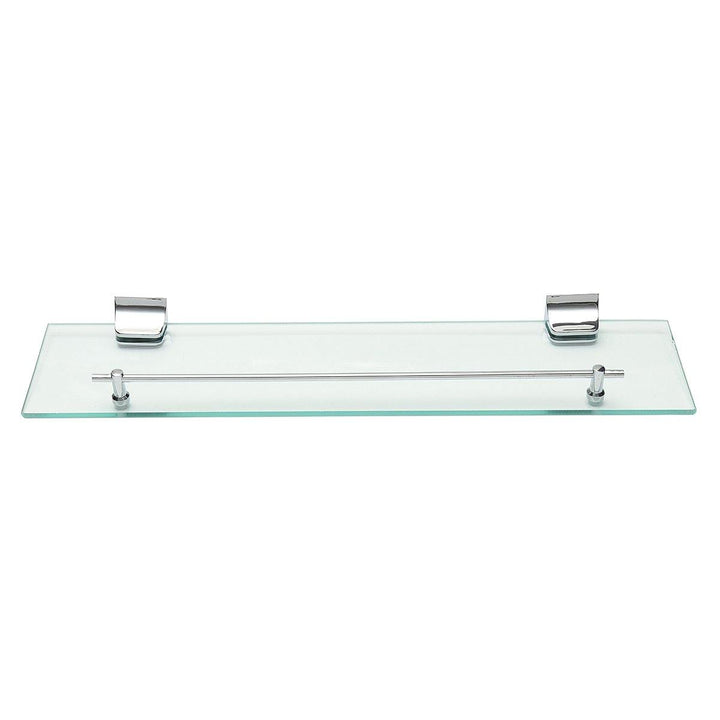52cm Glass Bathroom Shelf Bath Storage Rectangle Ellipse Shelf Corner Rack Wall Mounted Bracket - MRSLM