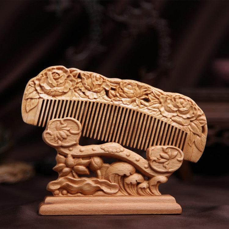 Carved Wooden Comb - MRSLM