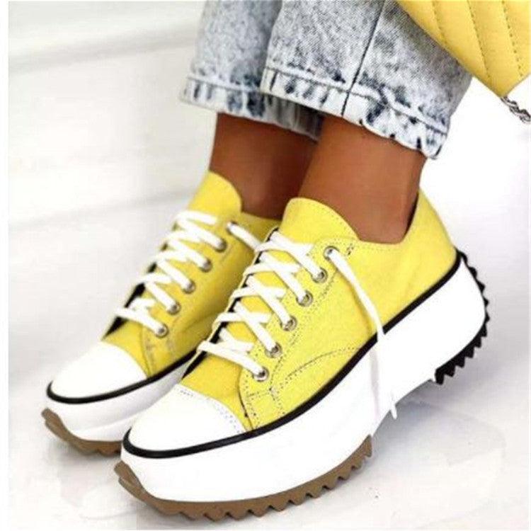 Fashion Women's Low-top Platform Canvas Shoes - MRSLM