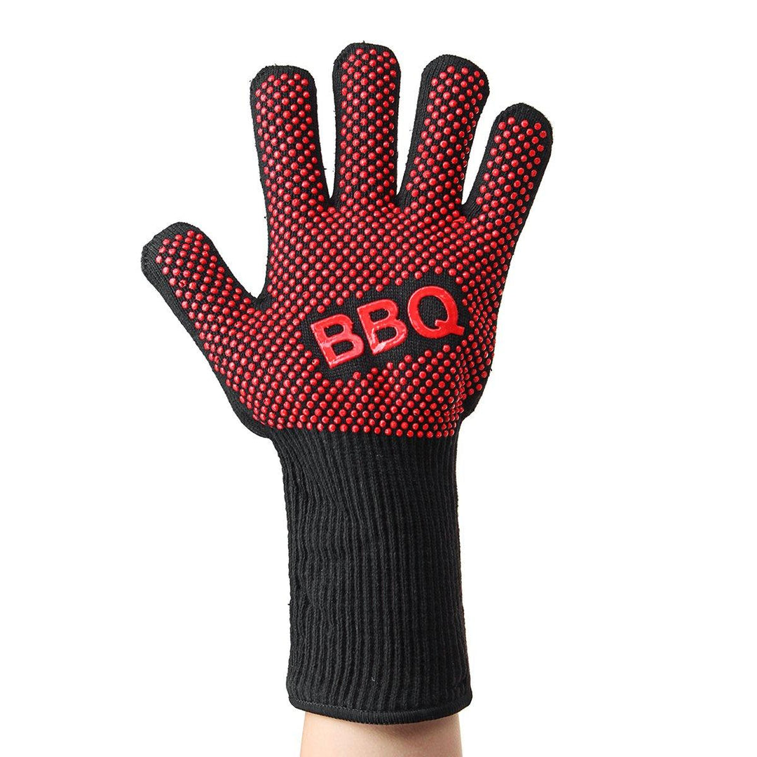 1 Pair 662°F Heat Proof Resistant Barbecue BBQ Grilling Gloves Kitchen Cooking Work - MRSLM