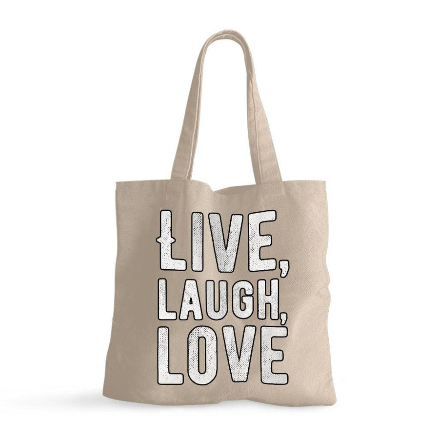 Live Laugh Love Small Tote Bag - Trendy Shopping Bag - Cool Tote Bag - MRSLM