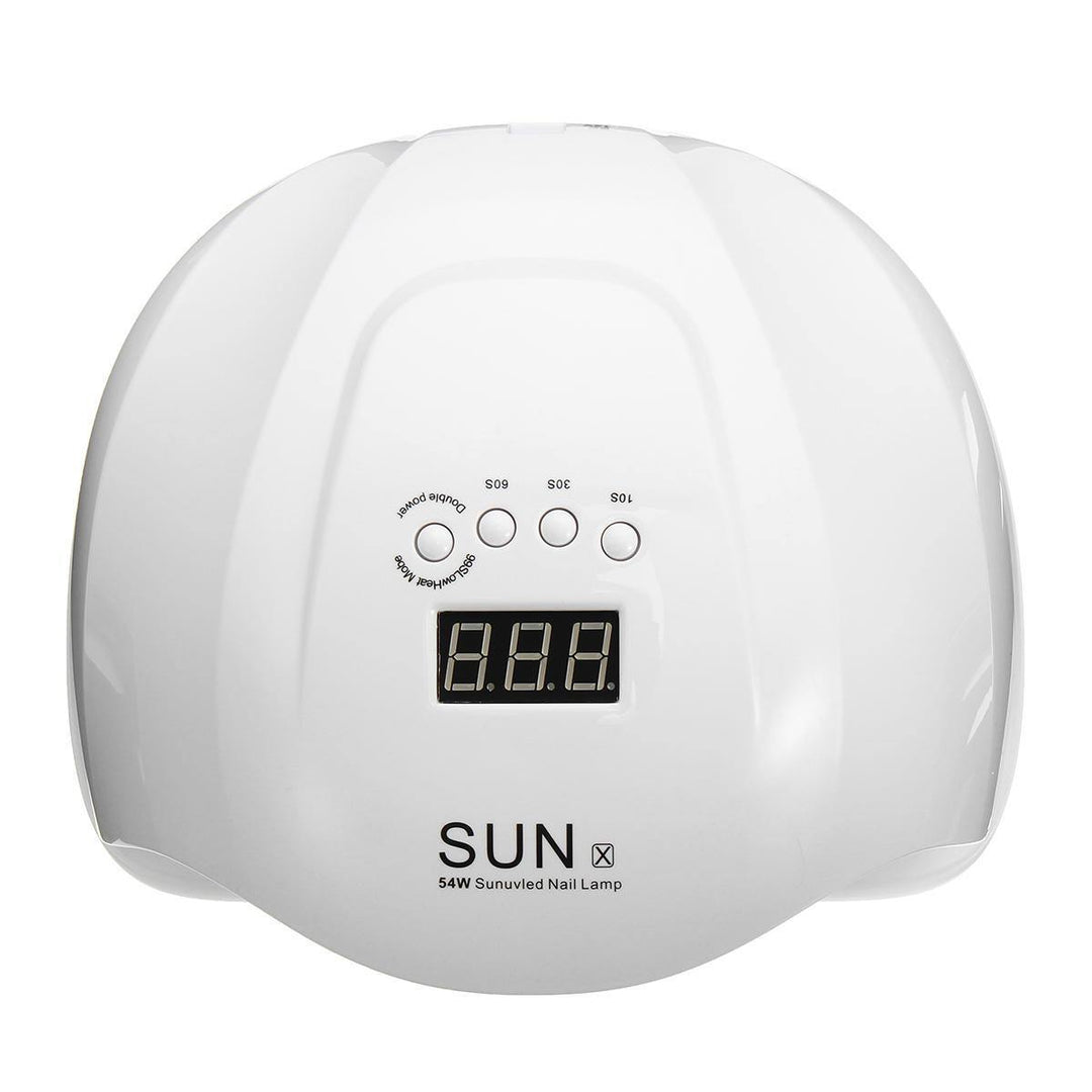 SUNX 54W UV LED Lamp Nail Dryer Machine Nail Cure Gel Polish Infrared Sensor 4 Timers - MRSLM