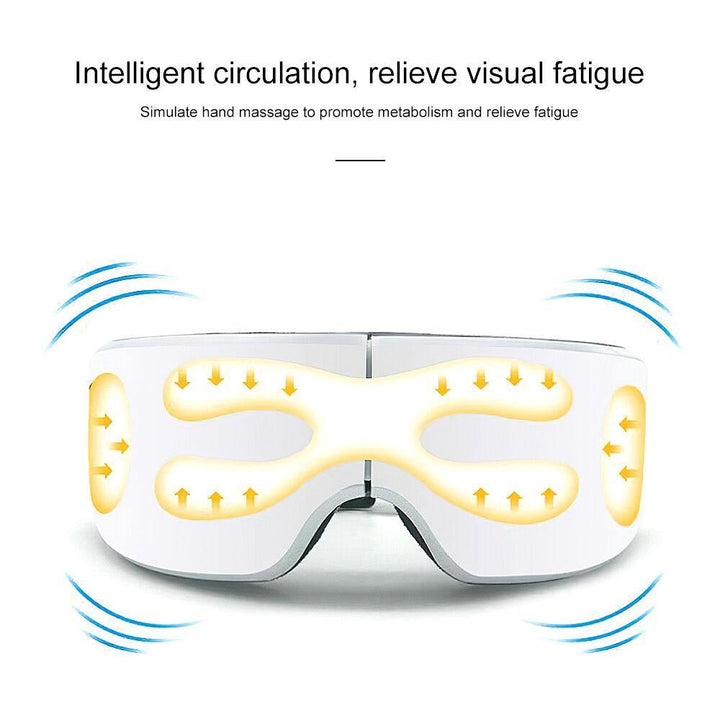 Electric Heating Massage Bluetooth Eye Massager Hot Compress Therapy Glasses Eye Care Fatigue Relief Machine - MRSLM