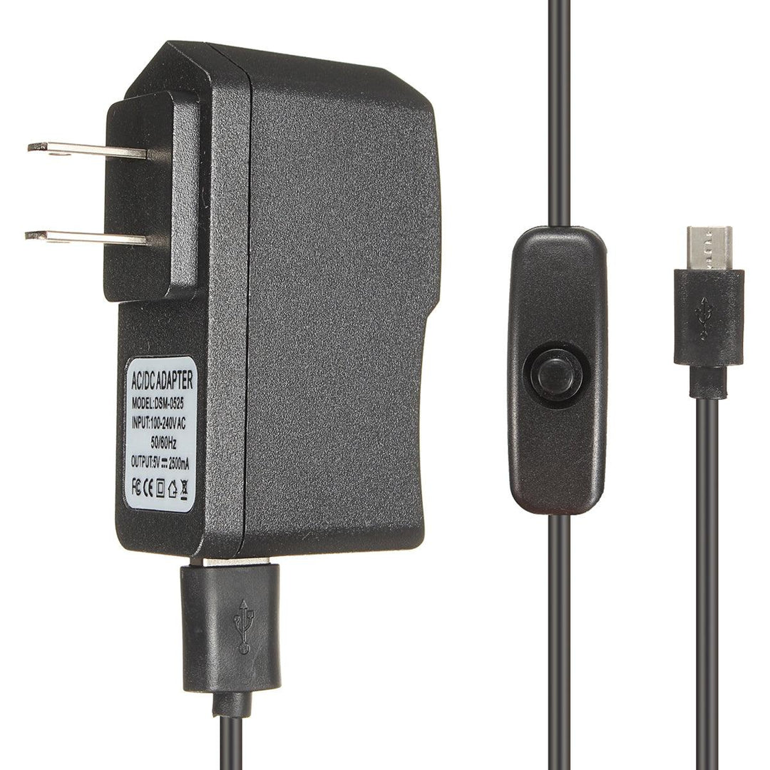 5V 2.5A US/EU Plug Power Supply Adapter ON/OFF Switch For Raspberry Pi 3 - MRSLM