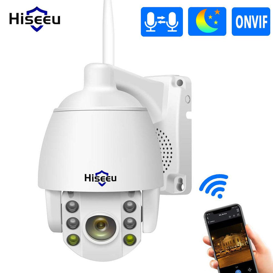 Hiseeu 1080P Wireless PTZ IP Camera WIFI 5X Digital Zoom Outdoor Security Camera for Hiseeu Wireless NVR Kit IP Pro APP Remote - MRSLM