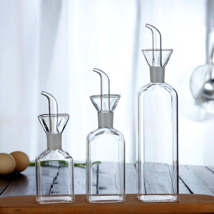 125-500ml Olive Oil Glass Dispenser Vinegar Pourer Bottles Kitchen Cooking Tool - MRSLM