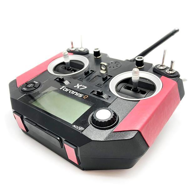 Non-Slip Cortex Grip & Foot Pad Red Black for FrSky Taranis Q X7/X7S RC Drone Transmitter - MRSLM