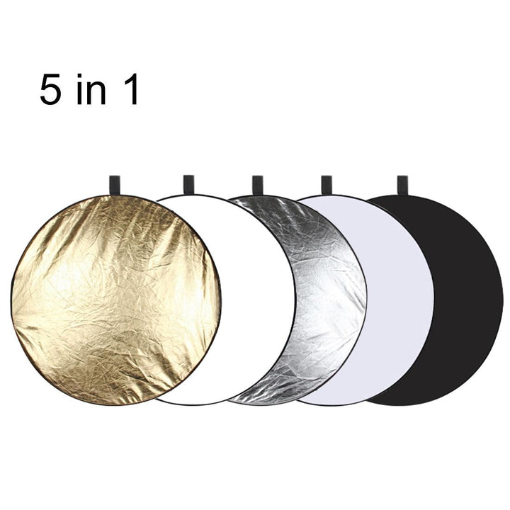 PULUZ PU5111 60cm 5 in 1 Folding Photo Studio Reflector Board Silver Translucent Gold White Black - MRSLM