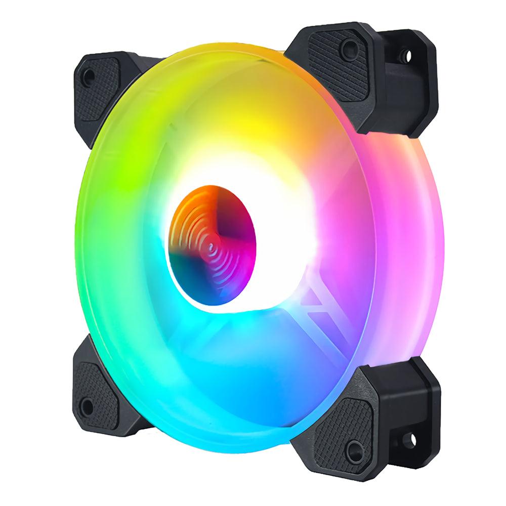 Coolmoon 12cm RGB Cooling Fans Quiet Computer Case Chassis Fan Computer PC Cooler for PC Computer CPU - MRSLM
